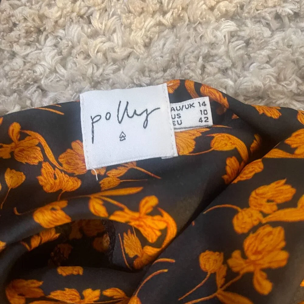 Princess Polly Floral Slip Midi Dress Size 10 - Picture 5 of 8